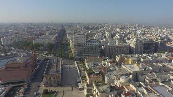 Bari cidade e beira-mar, itália — Vídeo de Stock