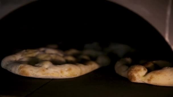 Pane Pita Appena Sfornato Alla Panetteria — Video Stock