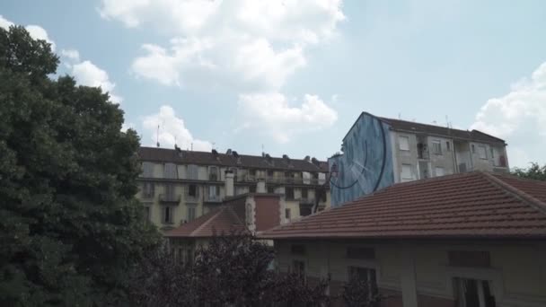 Vuelo Sobre Pequeña Ciudad Italiana — Vídeo de stock