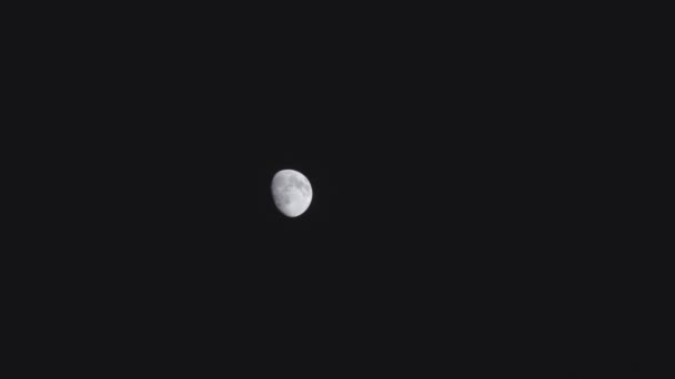 Księżyc Niebie Ciemna Noc — Wideo stockowe