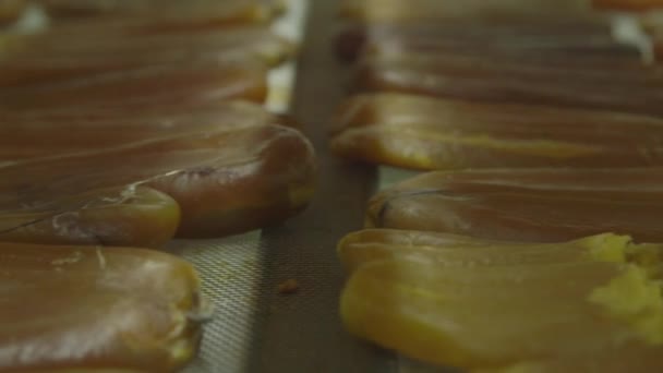 Bottarga salada en la mesa — Vídeos de Stock