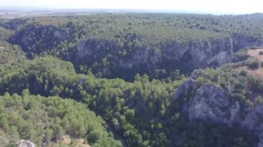 Hava görünümünü gorge in Gravina Di Puglia, İtalya