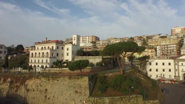 Aerial View Naples Town Daytime Southern Italy — Stock Video