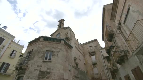 Παλιά Κτίρια Στο Ταράντο Απουλία Νότια Ιταλία — Αρχείο Βίντεο