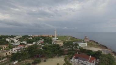 Faro, İtalya'nın küçük şehrin havadan görünümü