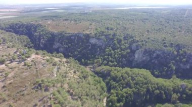 Hava görünümünü gorge in Gravina Di Puglia, İtalya