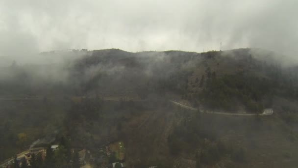 Luchtfoto Uitzicht Van Een Kleine Italiaanse Stad Avezzano Zuidelijke Regio — Stockvideo