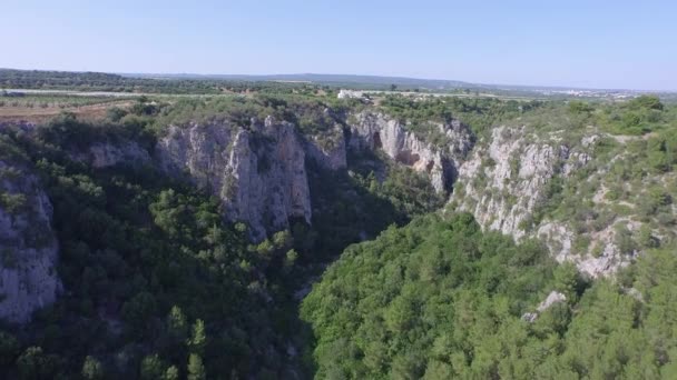 Letecký Pohled Rokle Gravina Puglia Itálie — Stock video