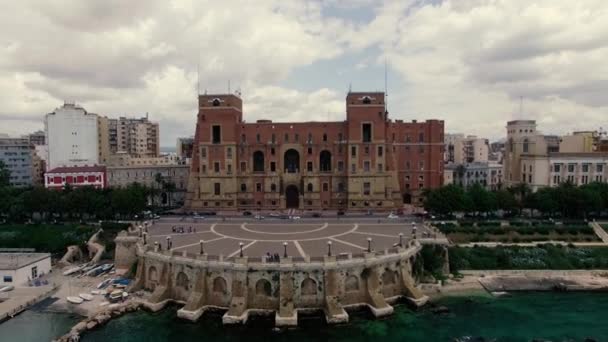 Flygfoto Över Torget Och Staden Mare Italien — Stockvideo