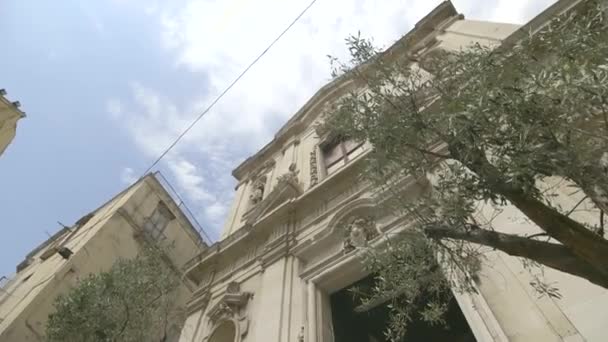 Vista Ángulo Bajo Edificios Antiguos Taranto Apulia Sur Italia — Vídeo de stock