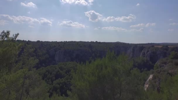 Hava Görünümünü Gorge Gravina Puglia Talya — Stok video