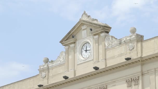 Régi Clocktower Taranto Puglia Olaszország — Stock videók