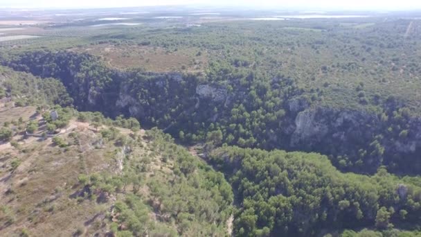 Letecký Pohled Rokle Gravina Puglia Itálie — Stock video