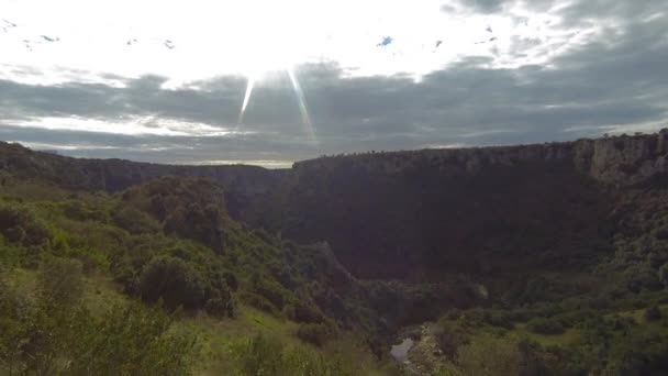 Vue Aérienne Gorge Gravina Puglia Italie — Video