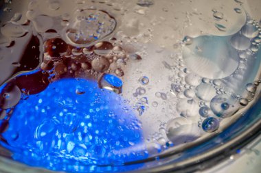 soyut arkaplan resmi beyaz, kırmızı ve mavi birçok daire