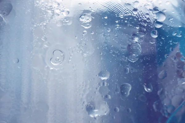 Água Azul Óleo Cai Textura Fundo Visão Abstrata Desfocado — Fotografia de Stock