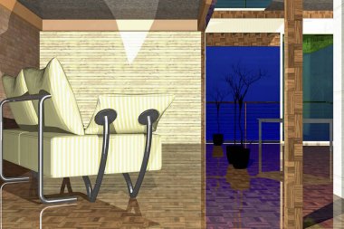 modern oturma odası