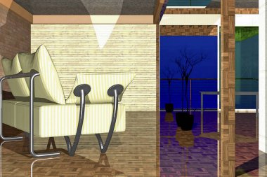 modern oturma odası