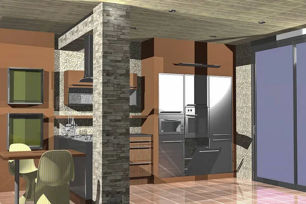 Moderne woonkamer — Stockvector