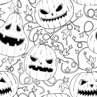 Korkunç kabaklar ile Dikişsiz grafik desen