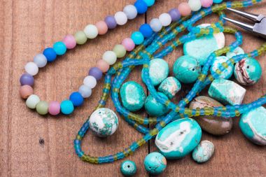 Turkuaz değerli taşlar set