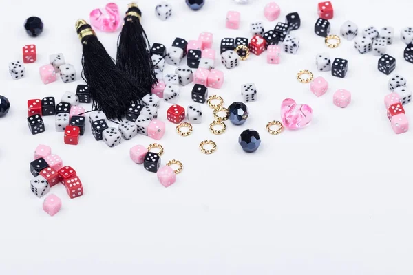 Domino Perlen und Komponenten — Stockfoto