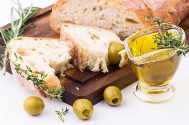 Zeytin ciabatta ekmeği portre