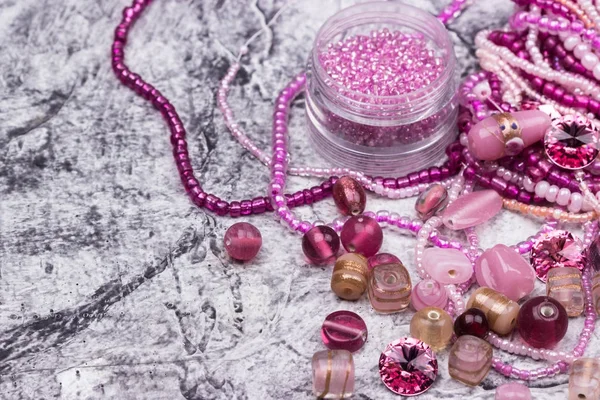 Рожевий Скляні мікрокульки — стокове фото