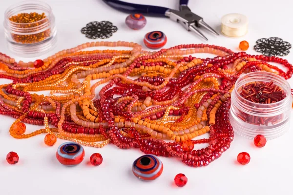 Beads, metal findings and tools for beading
