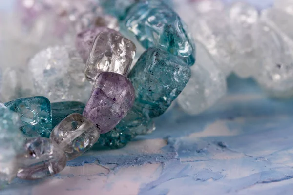 Crystal bead mix closeup — Stock Photo, Image