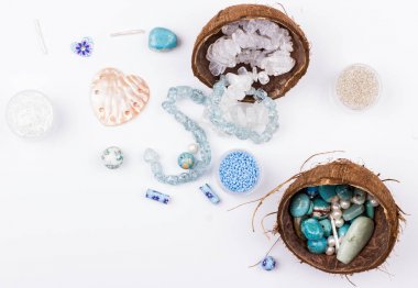 Boncuk Hindistan cevizi devrede de el yapımı takı yapımı için 