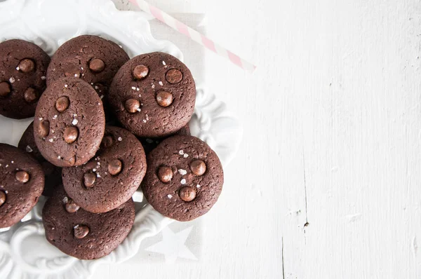 Galletas con chips de chocolate — Foto de Stock