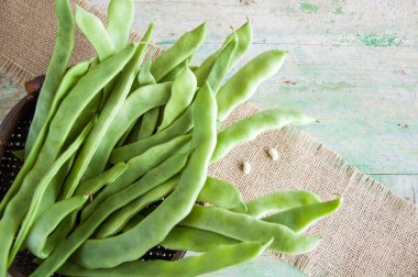 Düz fasulye taze yeşil bakla