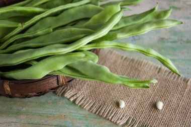 Düz fasulye taze yeşil bakla