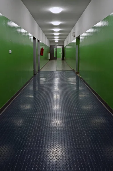 Vintage Corridor with Fire Extinguisher - Emergency Exit