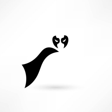 Süper kahraman düz simgesi