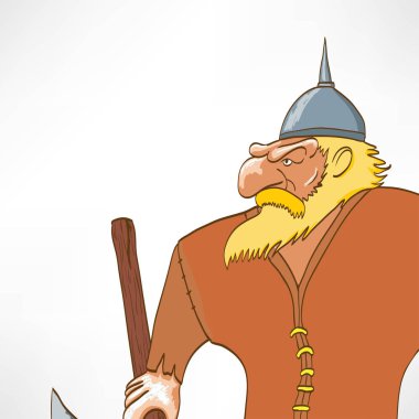 Viking karikatür komik karakter