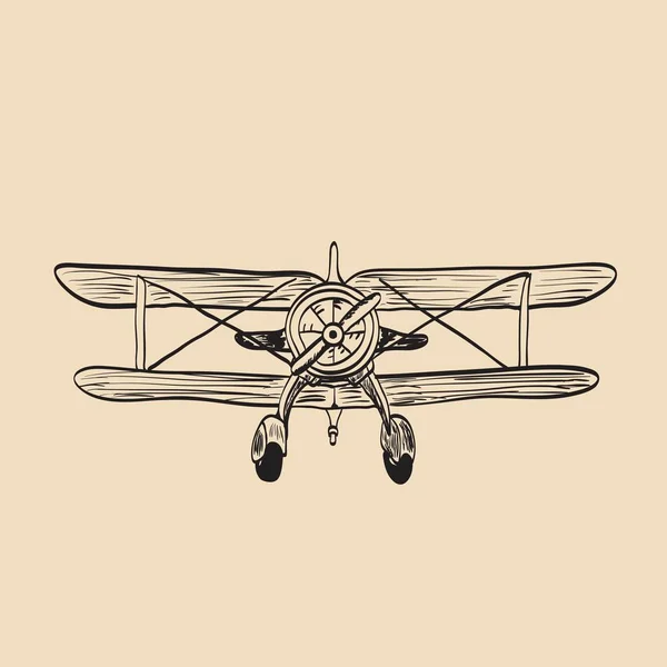 Маленький эскиз самолёта — стоковый вектор