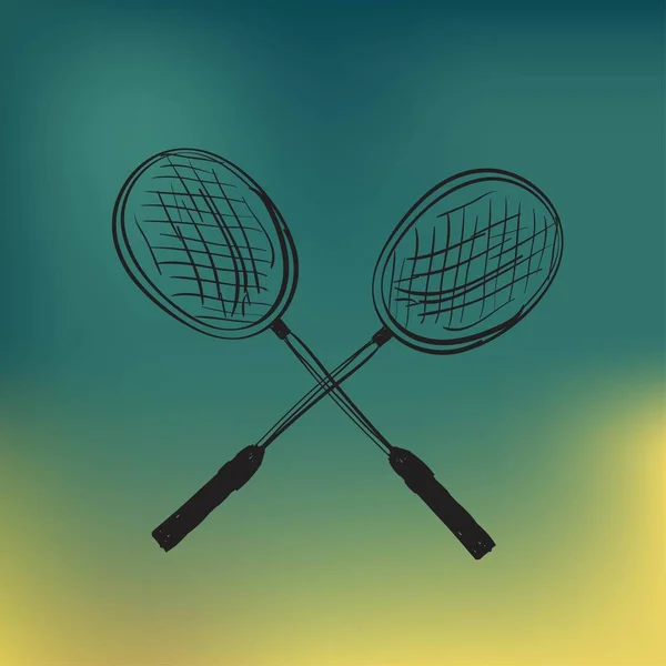 Tennis rackets sketch — Stock Vector