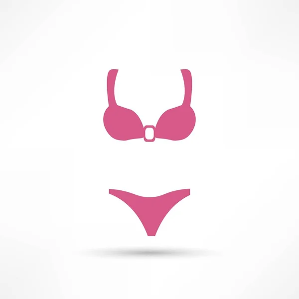 Bikini platte pictogram — Stockvector