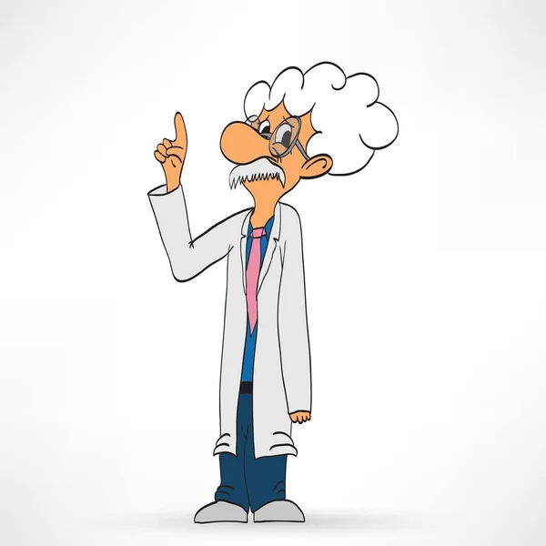 Scientist cartoon character — Stock Vector