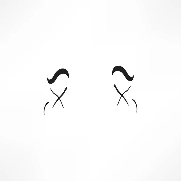 Hand drawn Eyes icon — Stock Vector