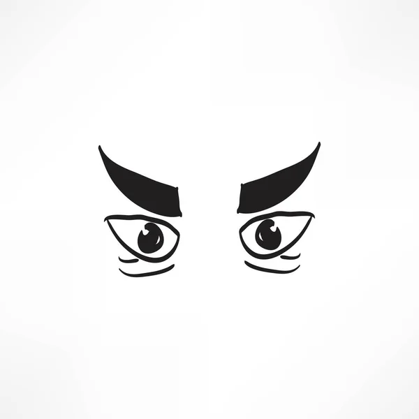 Hand drawn Eyes icon — Stock Vector