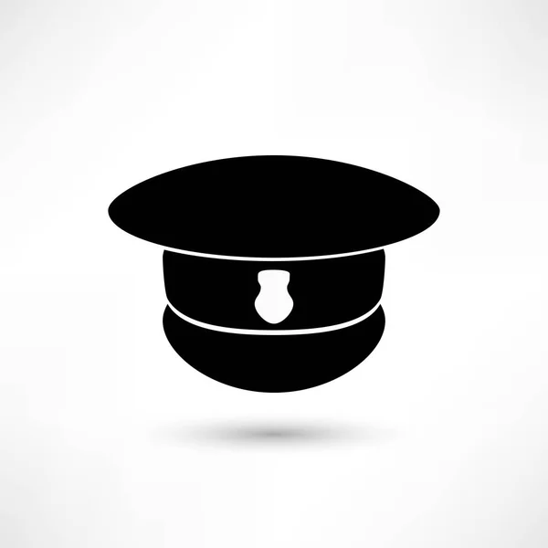 Polis şapkası simgesi — Stok Vektör