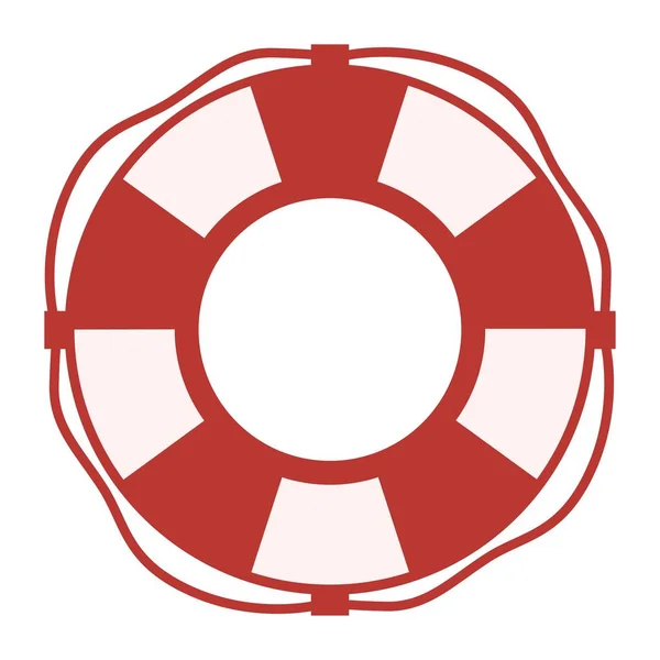 Reddingsboei platte pictogram — Stockvector