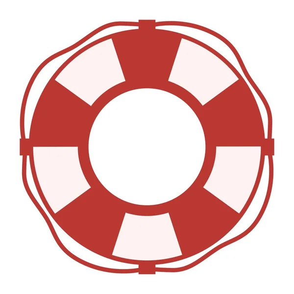 Ícone Lifebuoy plana — Vetor de Stock