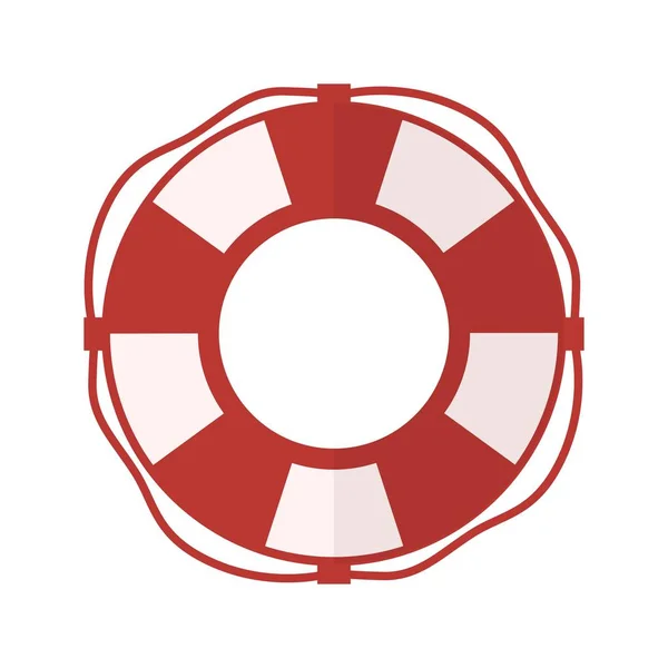 Lifebuoy düz simgesi — Stok Vektör