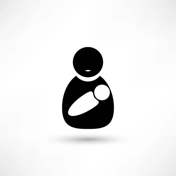 Moeder borstvoeding baby pictogram — Stockvector