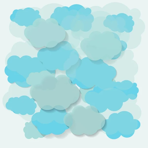 구름 이 있는 푸른 하늘 — 스톡 벡터