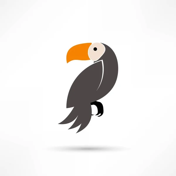 巨嘴鸟简单图标 — 图库矢量图片